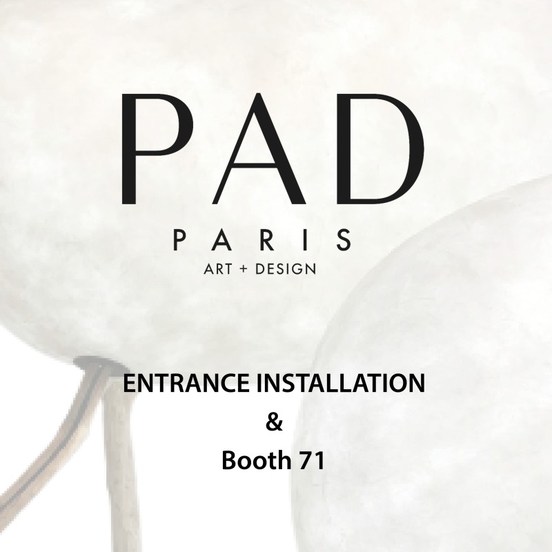 PAD PARIS 2023 - Installation à l'entrée du Salon & Stand 71 - 25e édition